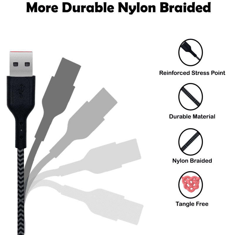 Braided iPhone Data Cable, fast and durable 1.25m 2.4A charging USB cable for iPhone, part of the premium mobile cable collection.