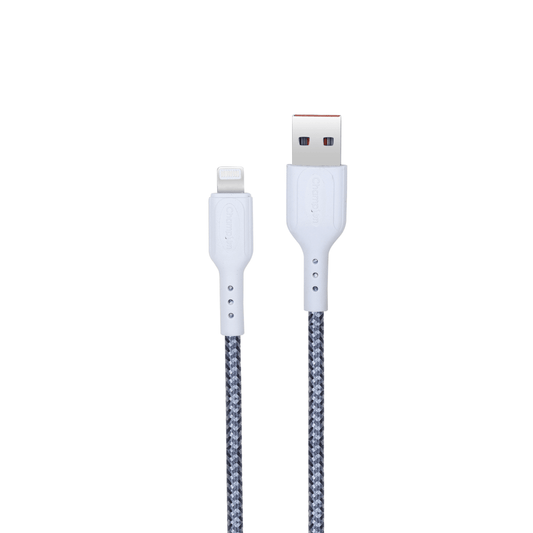 White 1M Type-C Braided Cable from Mobile cables collection, Wired 2.5A USB-C and Data Sync Cable with Type-C Pin