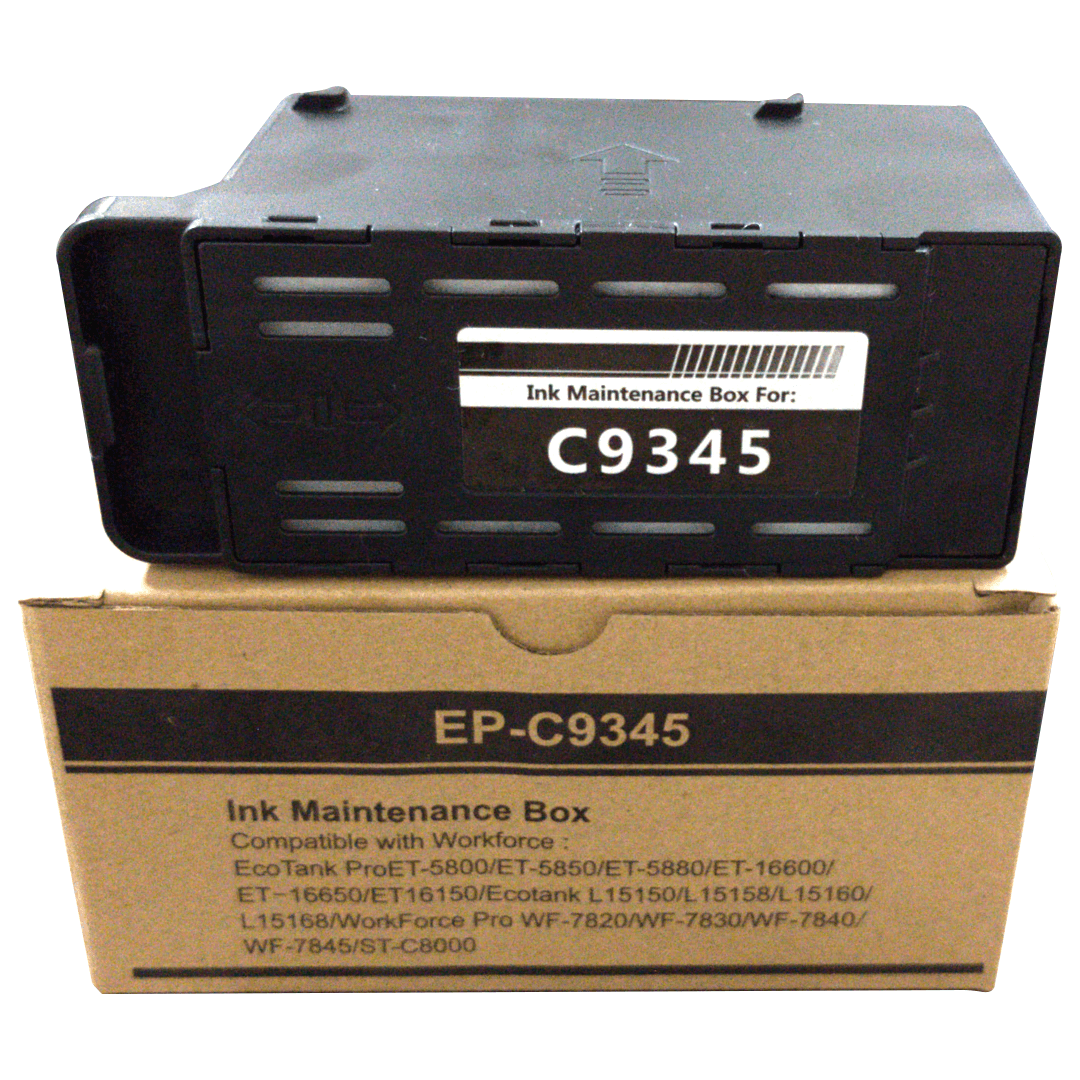 Epson E-C9345 EcoTank Ink Maintenance Box from India, suitable for Epson L15150, L15158, and L15160 printers, for efficient ink waste collection.