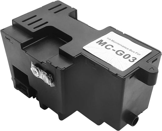 Canon MC-G03 Ink Maintenance Box for MAXIFY GX Series, crafted from plastic and foam, designed for efficient ink waste collection