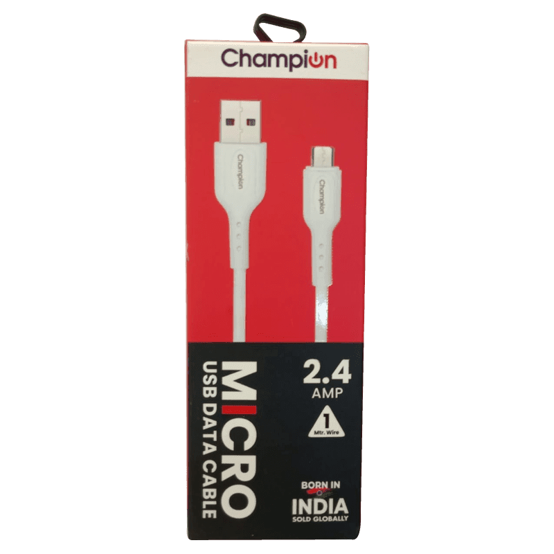 White Type-C Data and Fast Charging Cable from Mobile Cables collection, 1.25m length, wired, 20g weight, suitable for Android