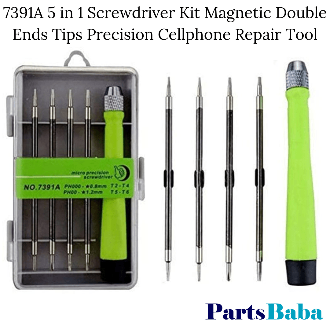 7391A Screwdriver Kit, 5 in 1 magnetic repair tool, used for mobile device repair, mobile repair tools collection