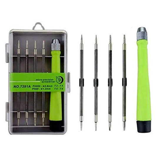 7391A Screwdriver Kit, 5 in 1 magnetic repair tool, used for mobile device repair, mobile repair tools collection