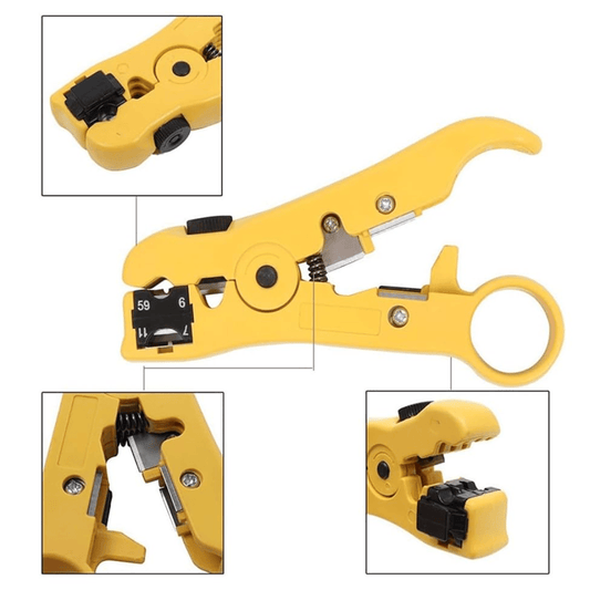 Single Hoki Universal Cable Stripper, HT-352, made of plastic, for stripping and cutting Coaxial cables, part of Mobile Repair Tools collection