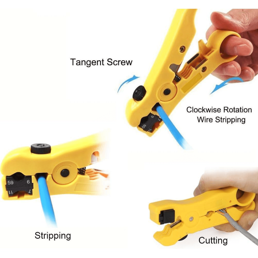 Single Hoki Universal Cable Stripper, HT-352, made of plastic, for stripping and cutting Coaxial cables, part of Mobile Repair Tools collection