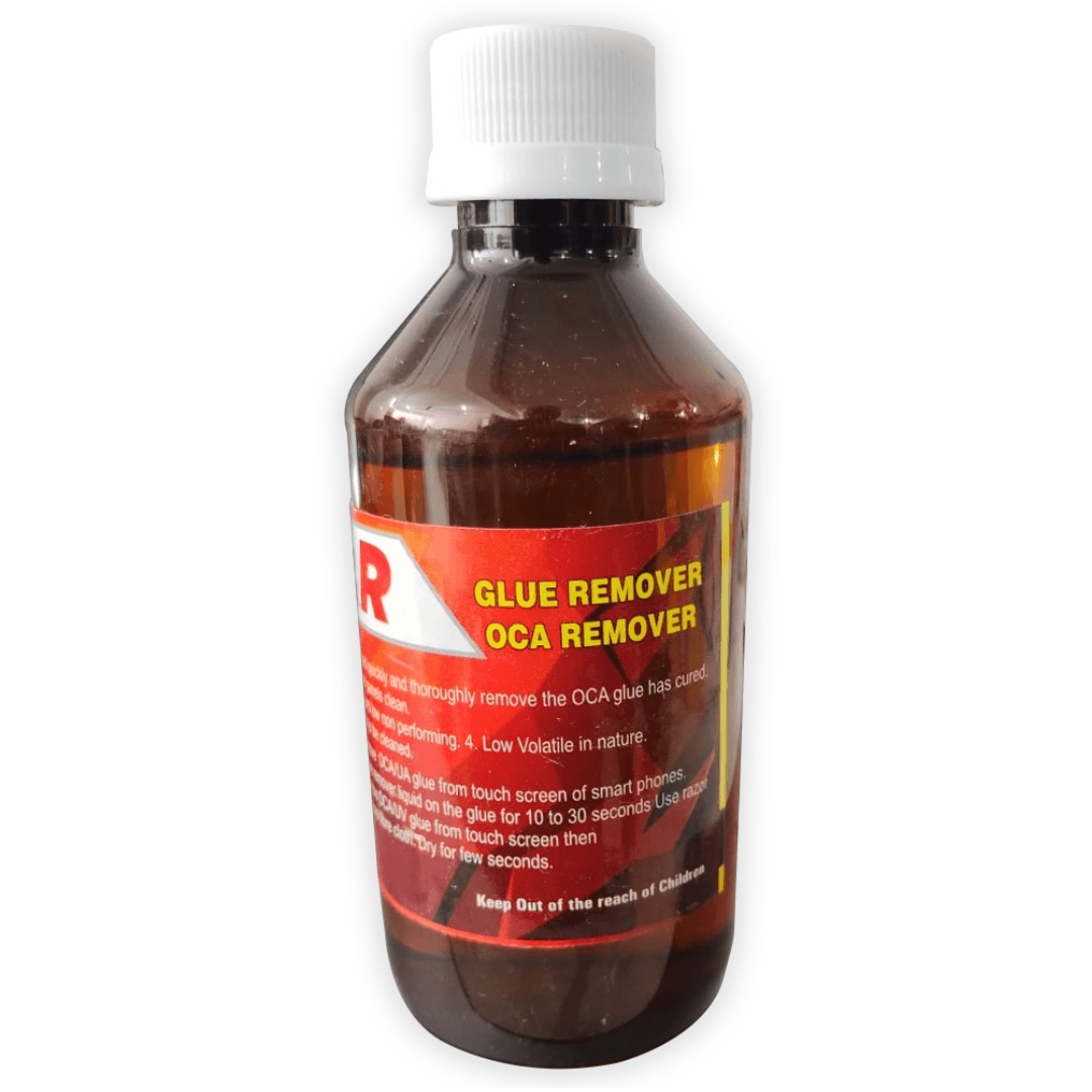 B & R Glue Remover and OCA Remover Liquid, one tool mobile repair solution for screen adhesive removal.