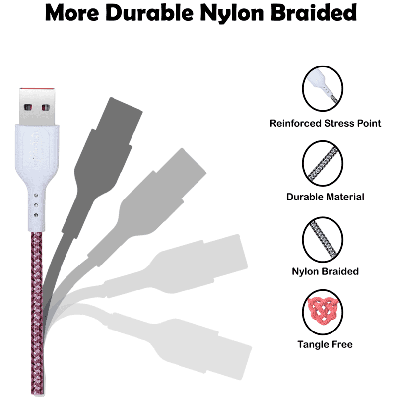 Type-C accessory for mobile phones, 1.25m long high-speed and durable USB-C cable for fast charging and data transfer, white in color