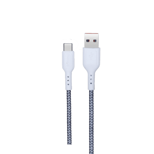 1M white 2.5A Type-C braided cable from the Mobile cables collection, suited for efficient data sync and charging