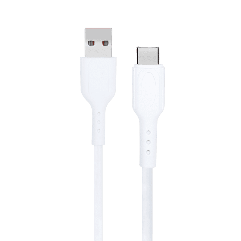 White Type-C Data Cable designed for fast Mobile Charging and Data Transfer