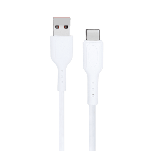 White Type-C Data Cable designed for fast Mobile Charging and Data Transfer