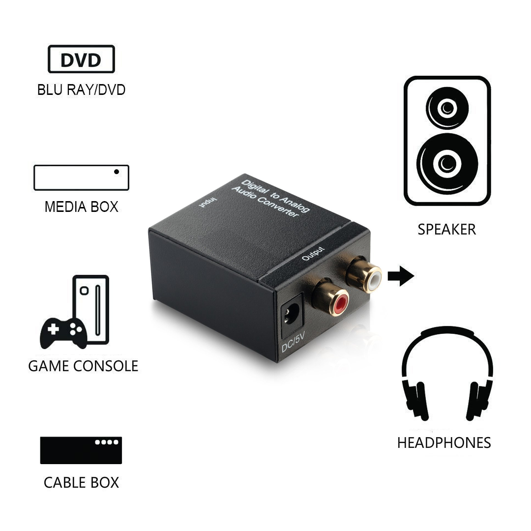 Analog RCA Audio Converter Adapter