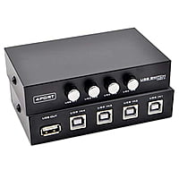4X1 USB 2.0 Switch Box Hub For Printer Scanner Keyboard and Other USB Supported Devices